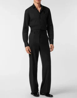 PHILIPP PLEIN Wool Wide Leg Trousers><noscript><img data-lazyloaded=