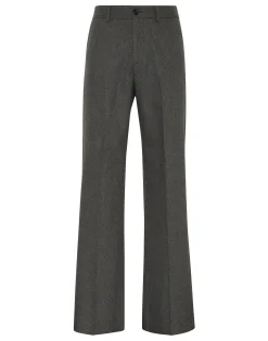 PHILIPP PLEIN Wool Wide Leg Trousers>Uomo Pantaloni & Shorts