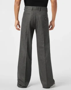 PHILIPP PLEIN Wool Wide Leg Trousers><noscript><img data-lazyloaded=