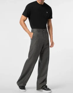 PHILIPP PLEIN Wool Wide Leg Trousers><noscript><img data-lazyloaded=