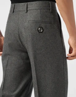 PHILIPP PLEIN Wool Wide Leg Trousers><noscript><img data-lazyloaded=