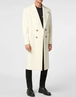 PHILIPP PLEIN Wool/Cashmere Coat LS><noscript><img data-lazyloaded=