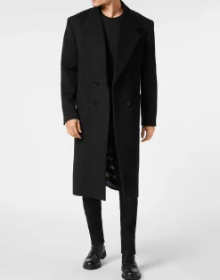 PHILIPP PLEIN Wool/Cashmere Coat LS><noscript><img data-lazyloaded=