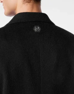 PHILIPP PLEIN Wool/Cashmere Coat LS><noscript><img data-lazyloaded=