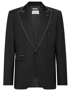 PHILIPP PLEIN Wool/Satin Blazer Lord Fit LS Studs>Uomo Sartorial
