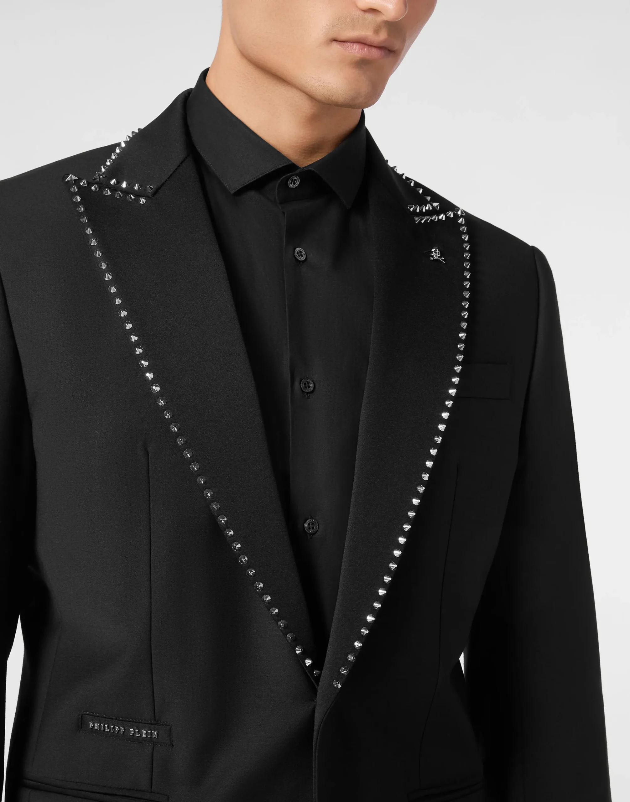 PHILIPP PLEIN Wool/Satin Blazer Lord Fit LS Studs>Uomo Sartorial