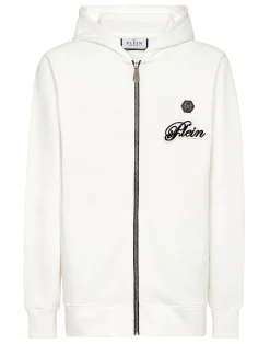 PHILIPP PLEIN Zip Hoodie Basic Signature>Uomo Street Couture