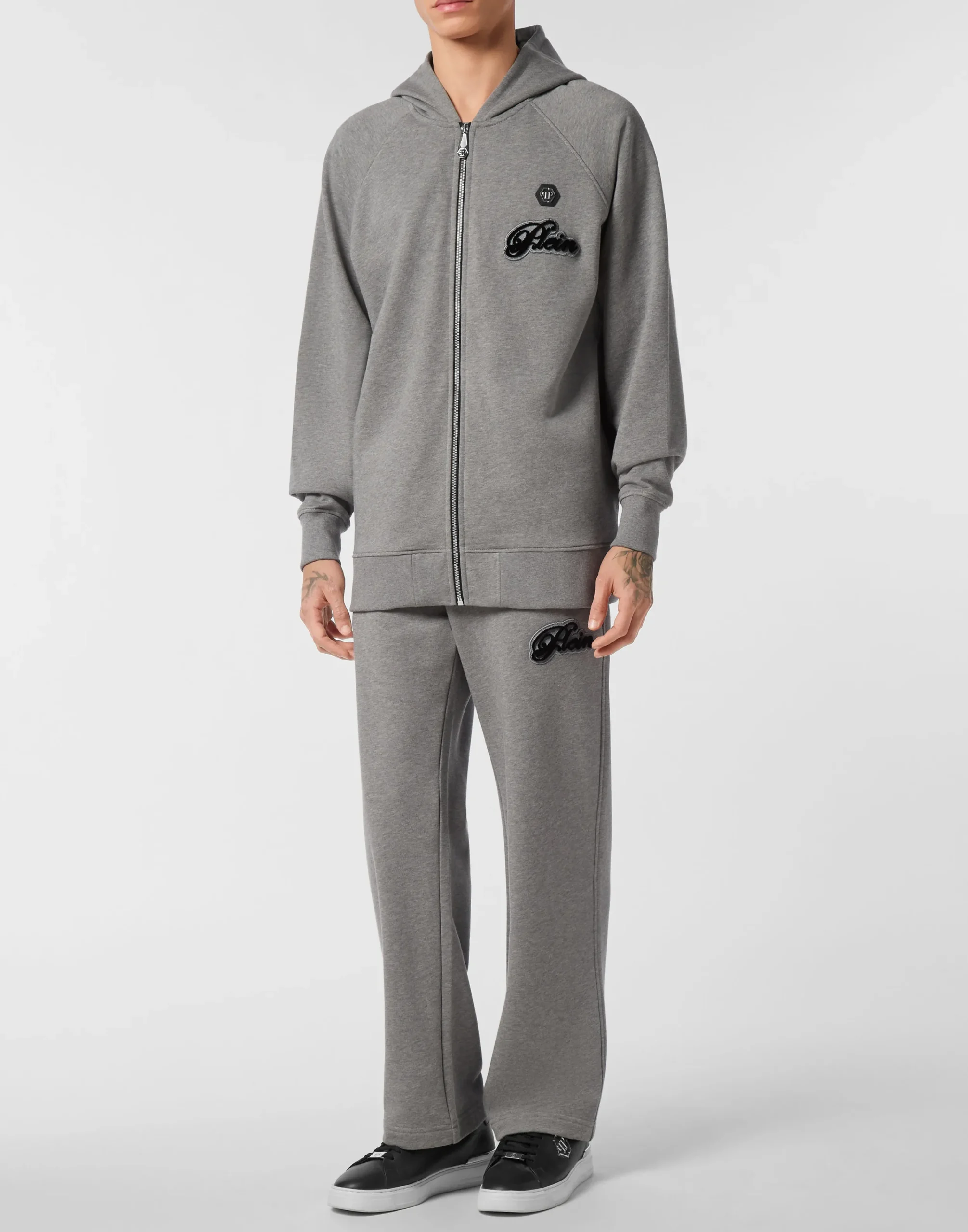 PHILIPP PLEIN Zip Hoodie Basic Signature>Uomo Street Couture