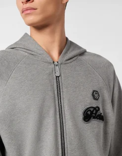 PHILIPP PLEIN Zip Hoodie Basic Signature><noscript><img data-lazyloaded=