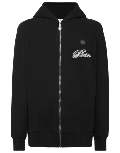 PHILIPP PLEIN Zip Hoodie Basic Signature>Uomo Street Couture