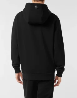 PHILIPP PLEIN Zip Hoodie Crystal Skull><noscript><img data-lazyloaded=