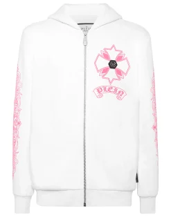 PHILIPP PLEIN Zip Hoodie Puffy Chrome Crest>Uomo Street Couture